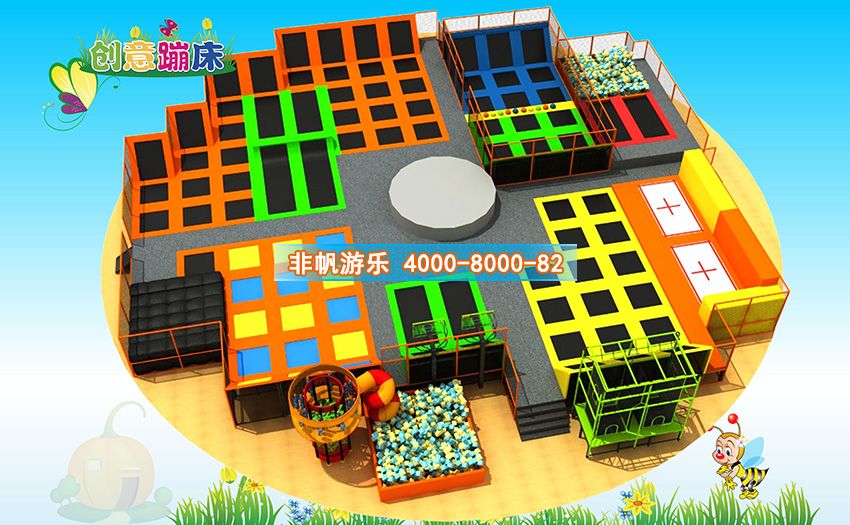 兒童淘氣堡創(chuàng)意蹦床主題運(yùn)動(dòng)樂園