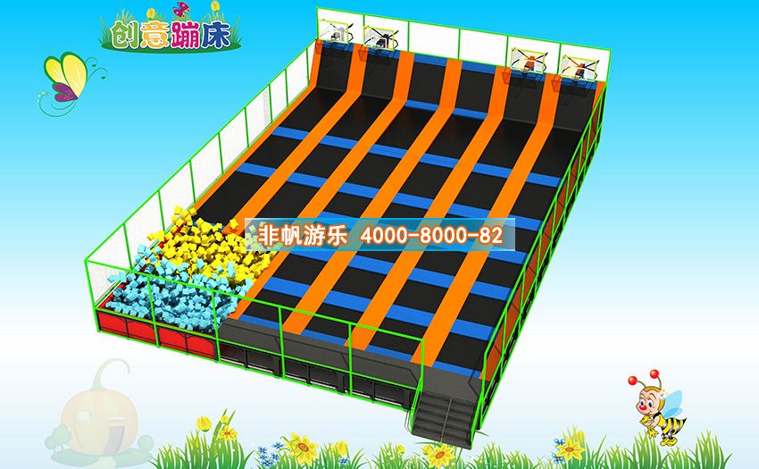 兒童淘氣堡創意蹦床主題運動樂園