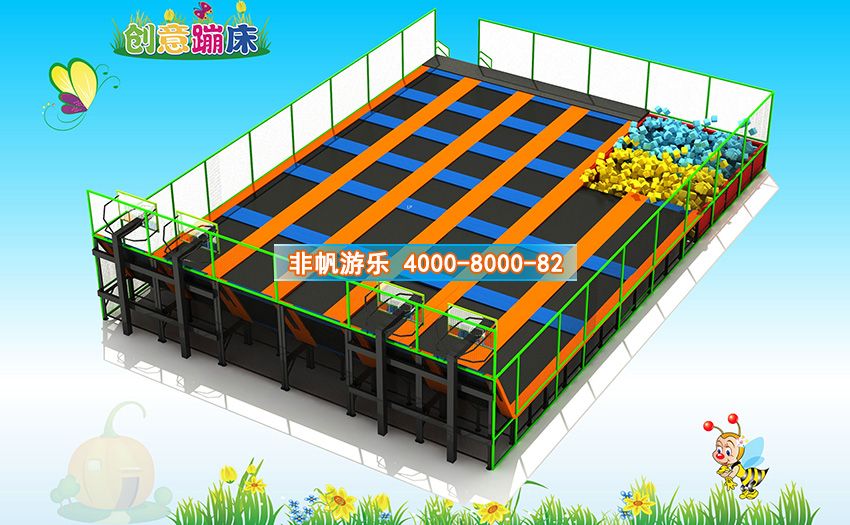 兒童淘氣堡創意蹦床主題運動樂園