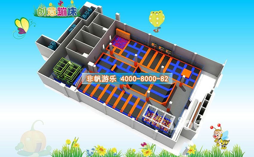 兒童淘氣堡創(chuàng)意蹦床主題運(yùn)動(dòng)樂(lè)園