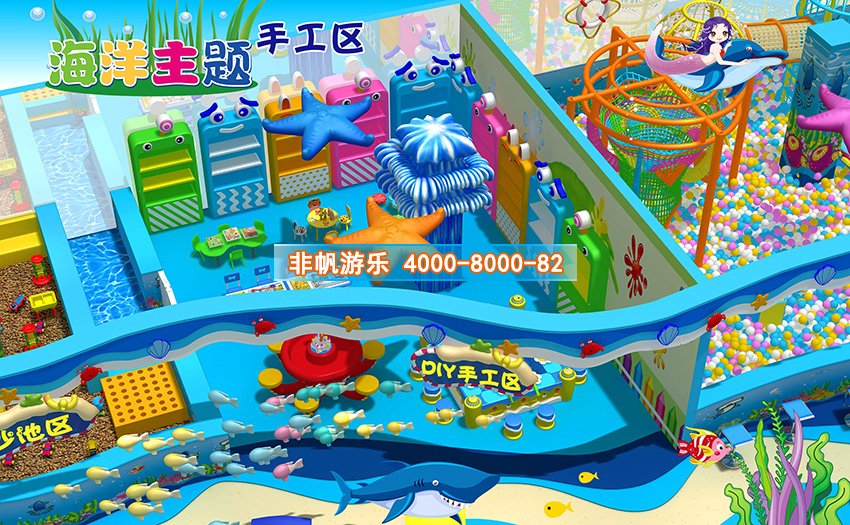 兒童淘氣堡海洋海盜風格